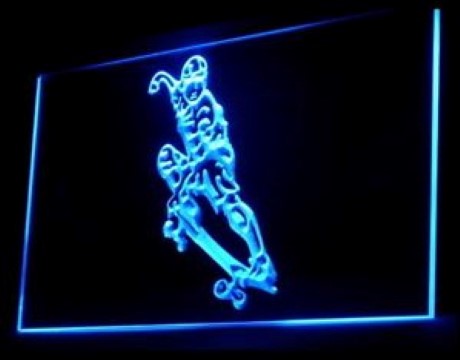 Skateboarding Longboard LED Neon Sign